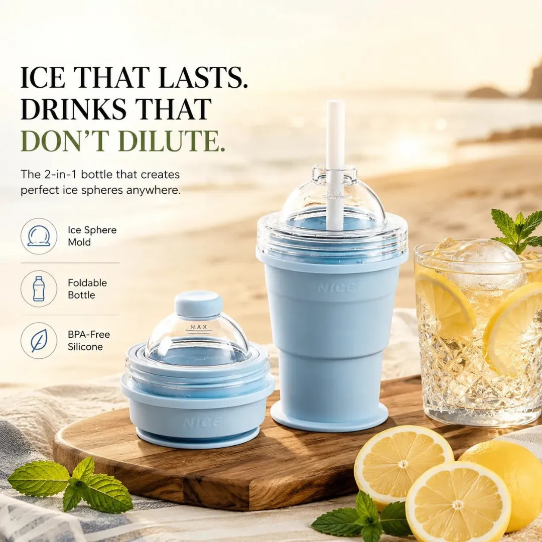 FrostFold - 2-in-1 Portable Ice Ball Cup