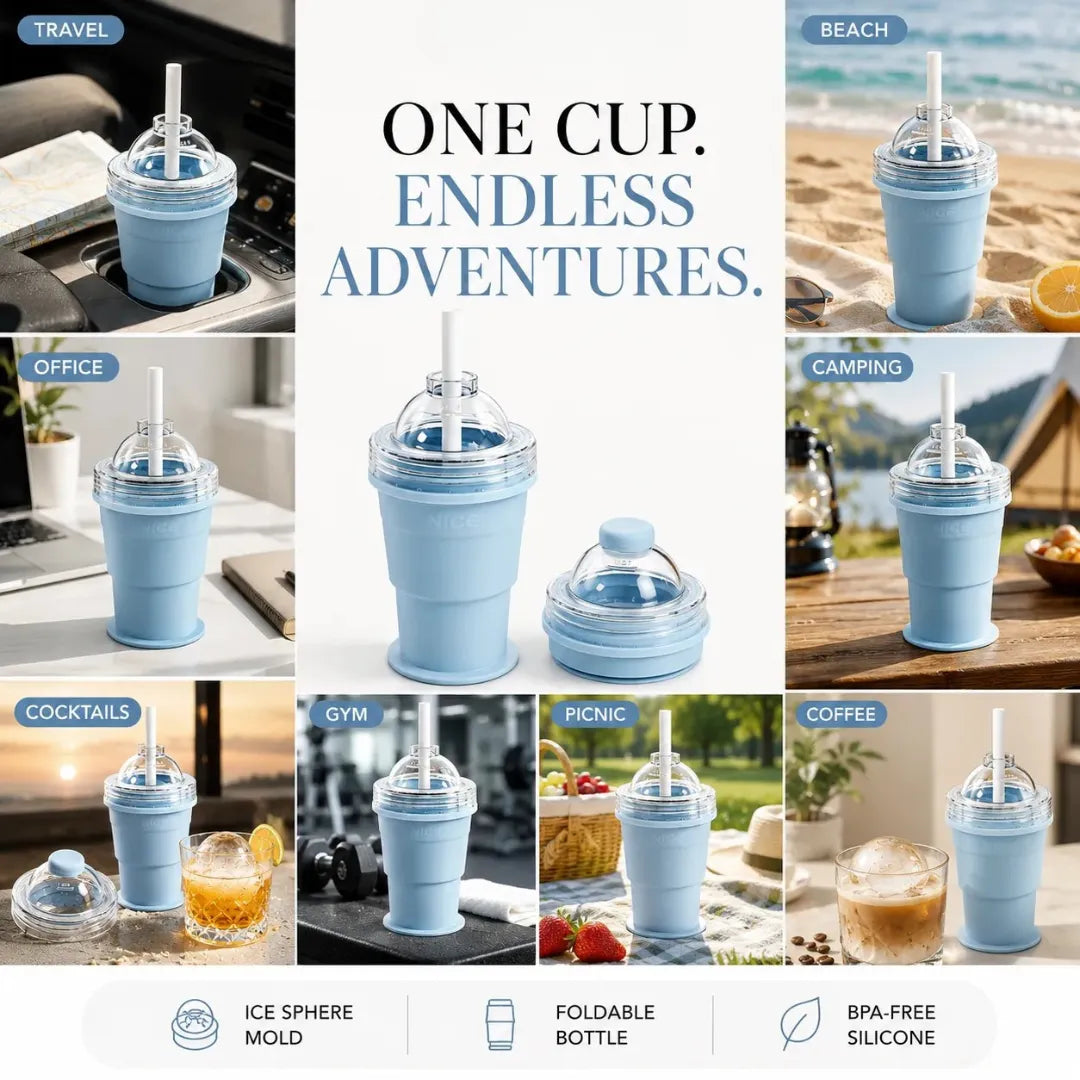 FrostFold - 2-in-1 Portable Ice Ball Cup