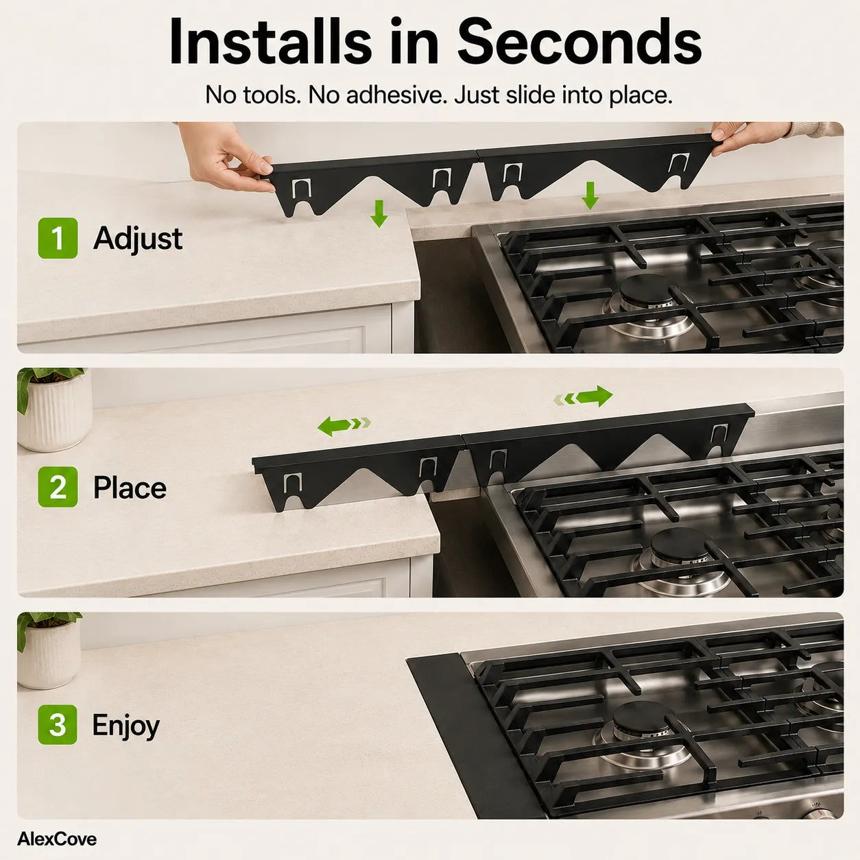 GapGuard Stainless Stove Cover