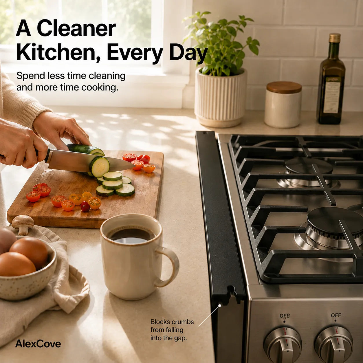 GapGuard Stainless Stove Cover
